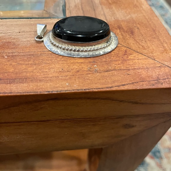 Sterling Silver and Black Onyx Pendant - Picture 6 of 9